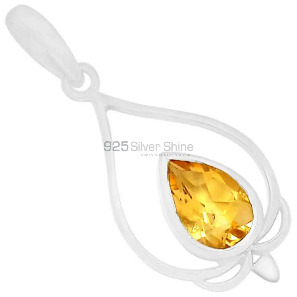 Citrine Gemstone Handmade Pendants In 925 Sterling Silver Jewelry 925SP274-3