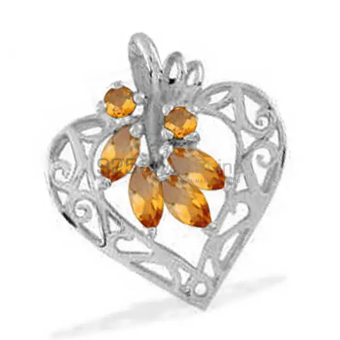 Citrine Gemstone Pendants In 925 Fine Silver Jewelry 925SP1650_0