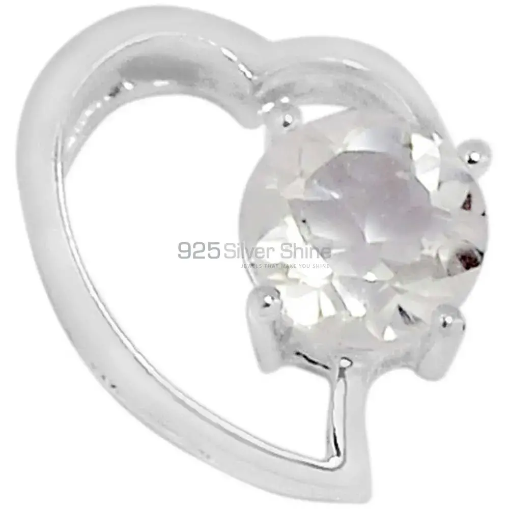 Crystal Gemstone Pendants In Fine Sterling Silver Jewelry 925SSP310-10