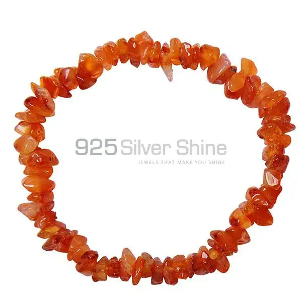 Carnelian Gemstone Beads Bracelets 925BB146