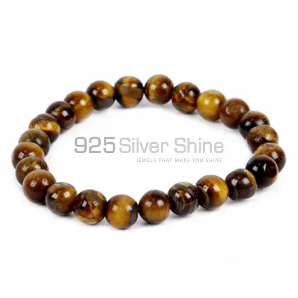 Tiger's Eye Gemstone Beads Bracelets 925BB232_0