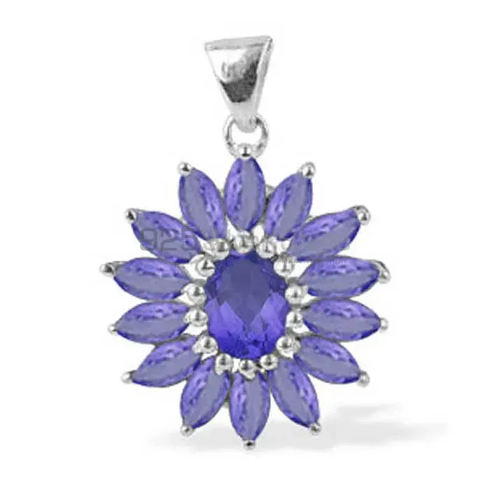 Solid Sterling Silver Handmade Pendants In Amethyst Gemstone Jewelry 925SP1632