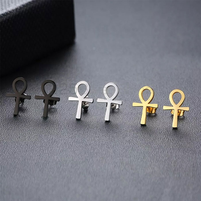 Sterling Silver Cross Earrings For Any Association CRME60_2