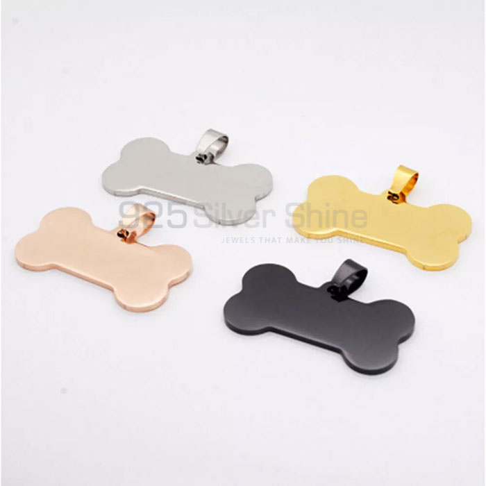 Bone Dog Plate Pet Pendant, Animal Minimalist Pendant In 925 Sterling Silver AMP279_0