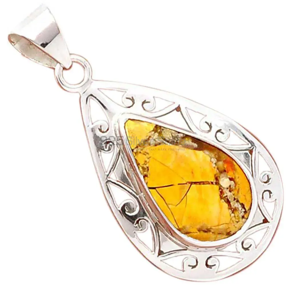 Brecciated Mookaite Gemstone Pendants In 925 Fine Silver Jewelry 925SP170_7
