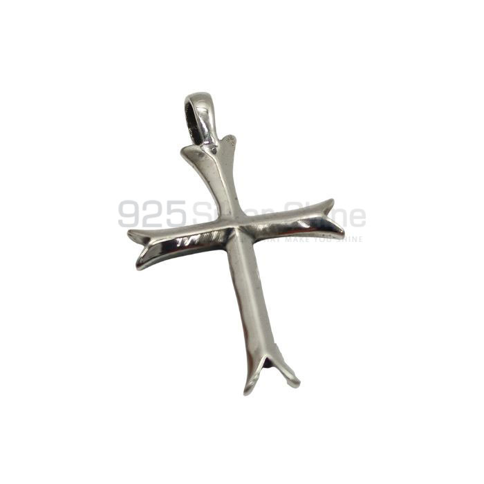 Cross Charm Pendant In Sterling Silver 925NSP06_0