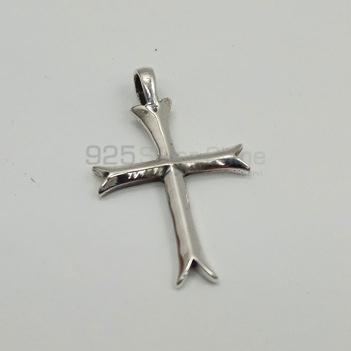 Cross Charm Pendant In Sterling Silver 925NSP06_4