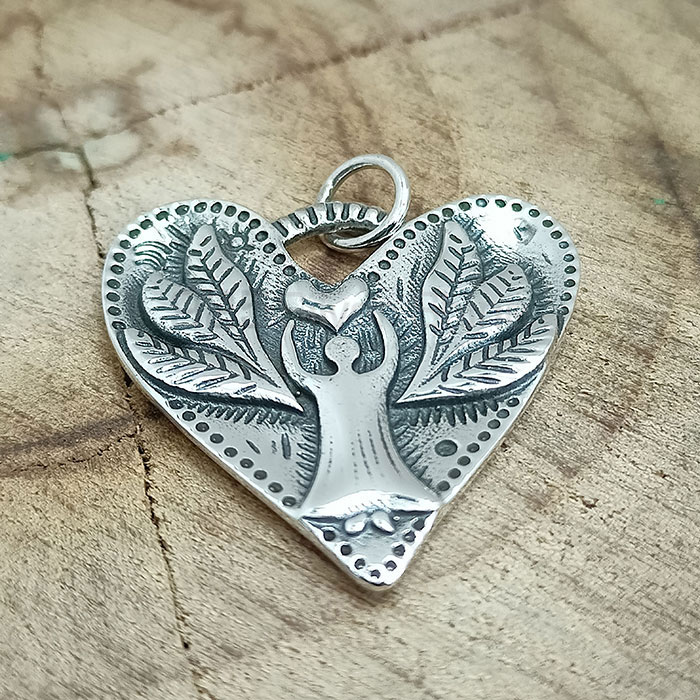Ethnic Look Angle Pendant In 925 Sterling Silver 925NSP13_2