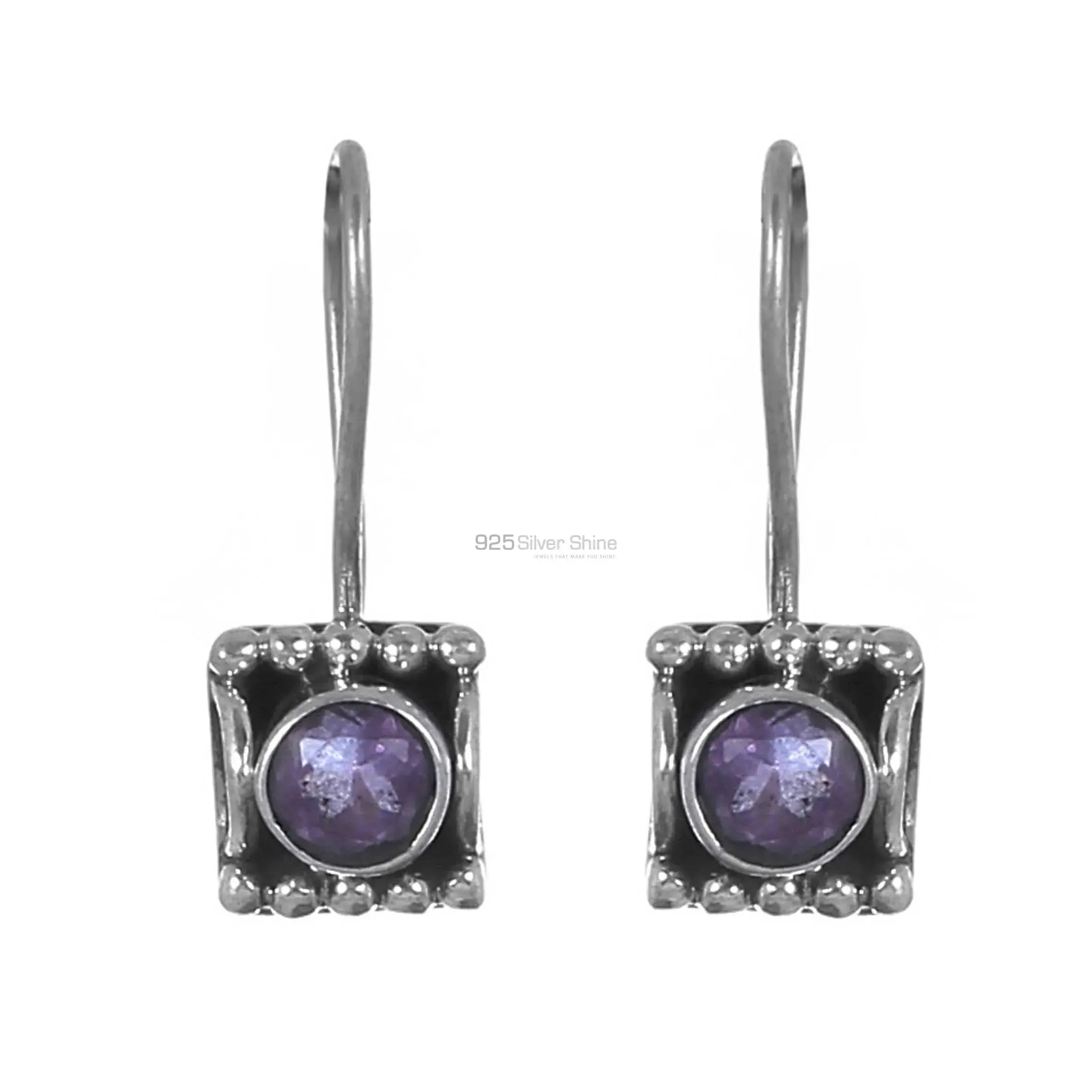 Faceted Amethyst Gemstone In Sterling Silver Jewelry 925SE211_0