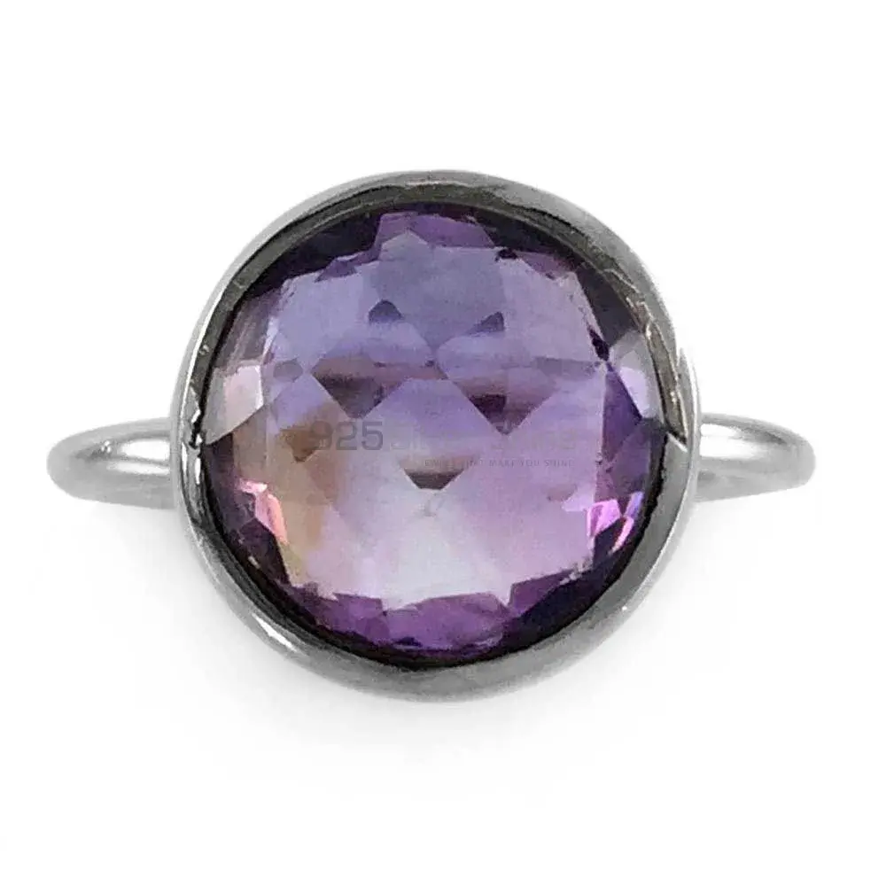 Oval Amethyst Stone Silver Rings 925SR2383_0