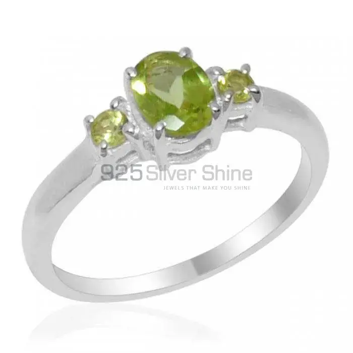 Fine 925 Sterling Silver Rings In Natural Peridot Gemstone 925SR1828_0