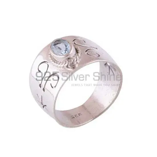 Fine 925 Sterling Silver Rings In Semi Precious Blue Topaz Gemstone 925SR3942_1