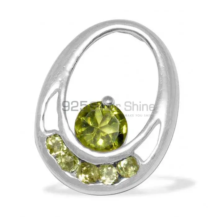 Fine Sterling Silver Pendants In Peridot Gemstone Jewelry 925SP1568_0
