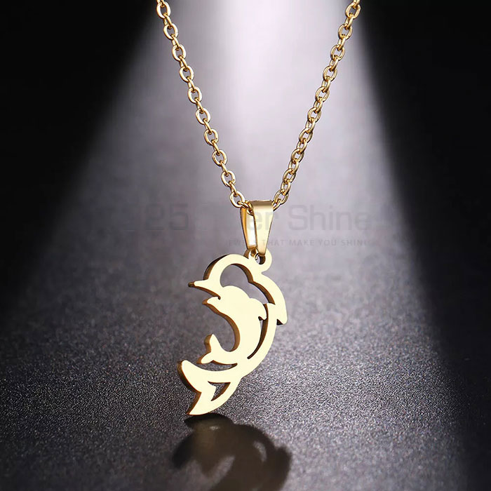 Fish Necklace, Animal Minimalist Necklace In 925 Sterling Silver AMN161_0