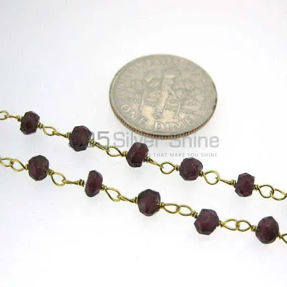 Garnet rosary chain. "Wire Wrapped 1 Feet Roll Chain" 925RC233_3