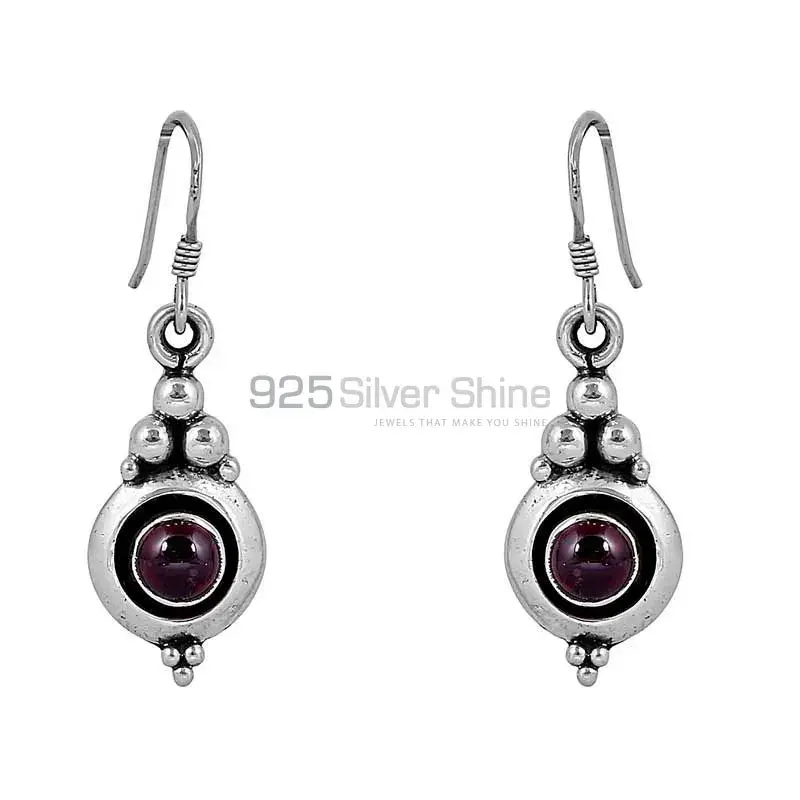 Garnet Semi Precious Gemstone Earring In 925 Sterling Silver Jewelry 925SE76_0