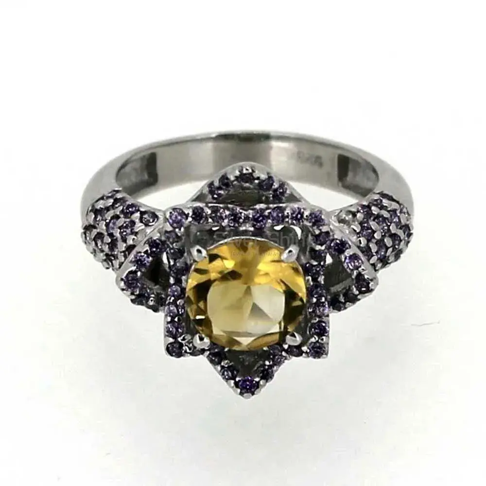 Genuine Multi Stone Gemstone Ring In 925 Solid Silver 925SR036_0