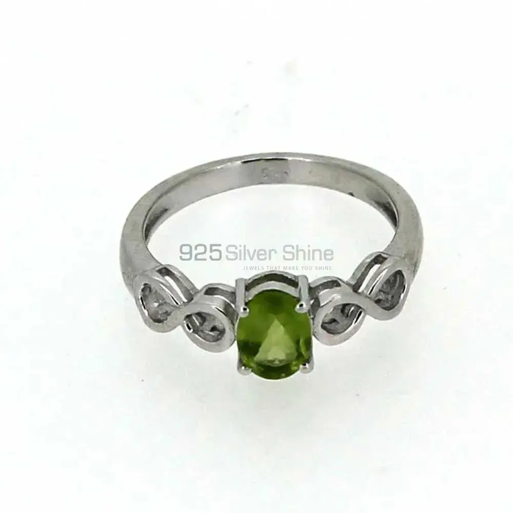 Peridot Gemstone Sterling Silver Rings 925SR017_0