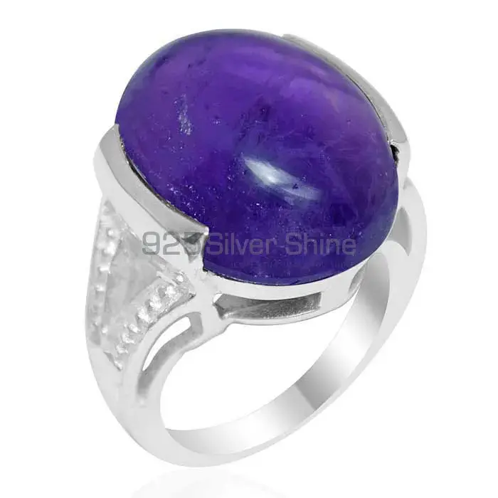 Amethyst Birthstone Silver Rings 925SR1866_0