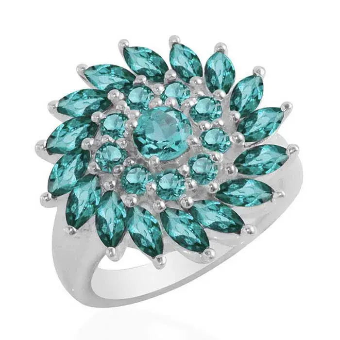 Genuine Blue Topaz Gemstone Rings In 925 Sterling Silver Jewelry 925SR1711_0