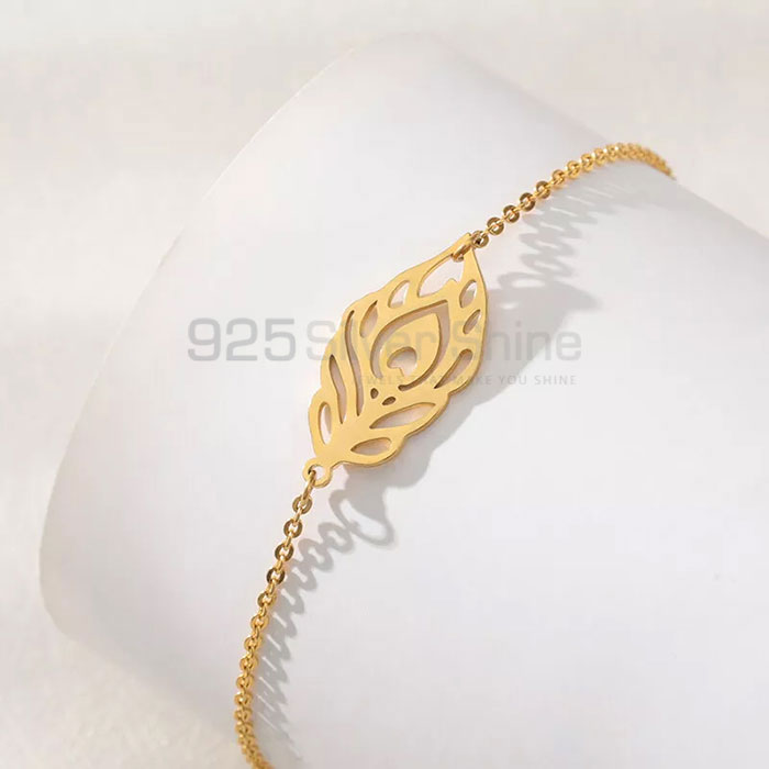 Feather Minimalist Bracelet In Sterling Silver FTMB151_1
