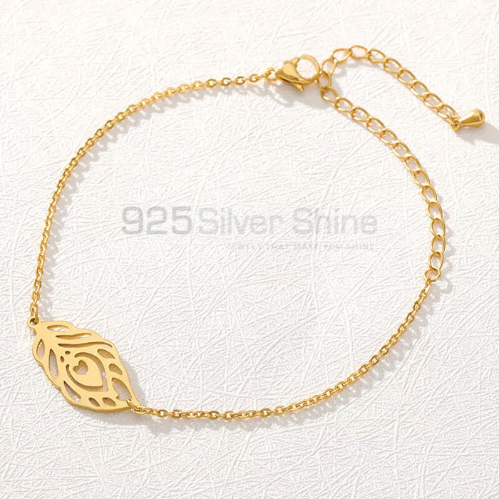 Feather Minimalist Bracelet In Sterling Silver FTMB151_2