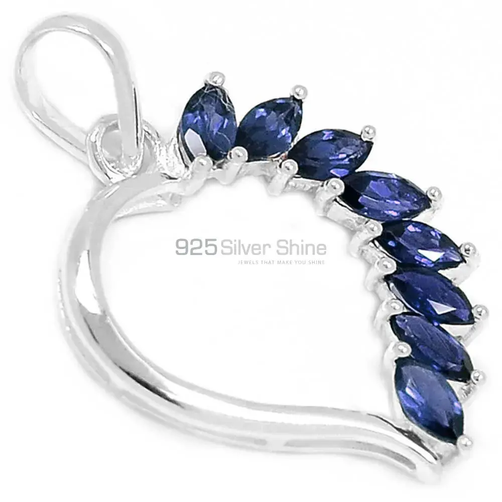 925 Fine Silver Pendants In Iolite Gemstone Jewelry 925SSP304-3_0