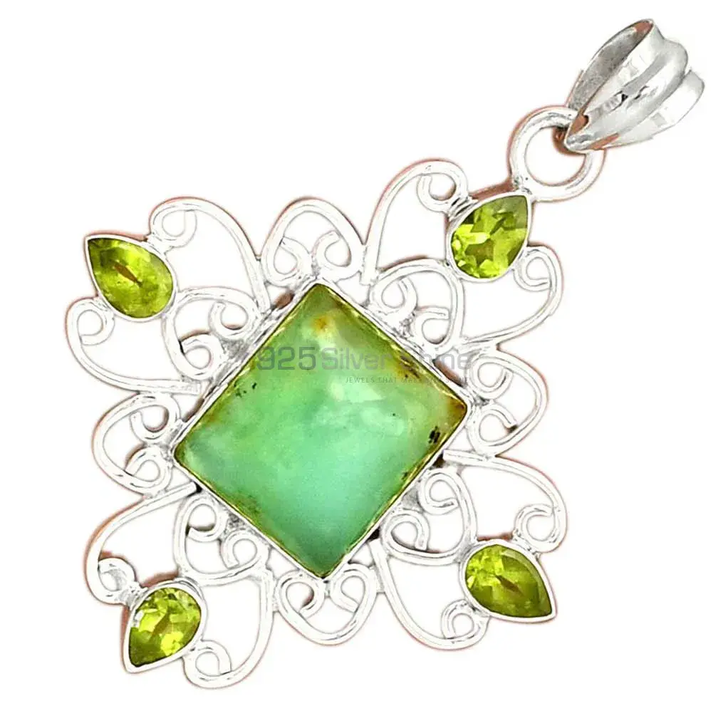 925 Solid Silver Pendants In Multi Gemstone Jewelry 925SP096-2_3