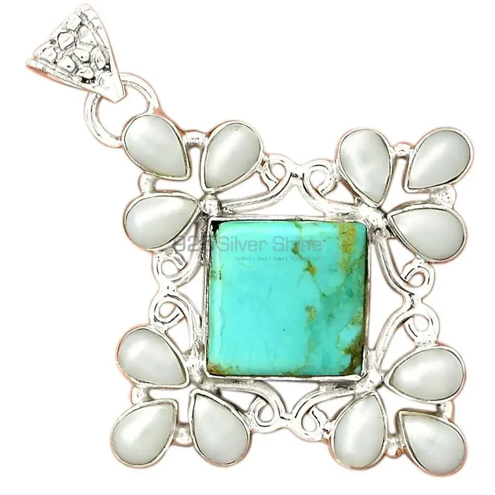 925 Sterling Silver Handmade Pendants In Multi Gemstone Jewelry 925SP37-4_0