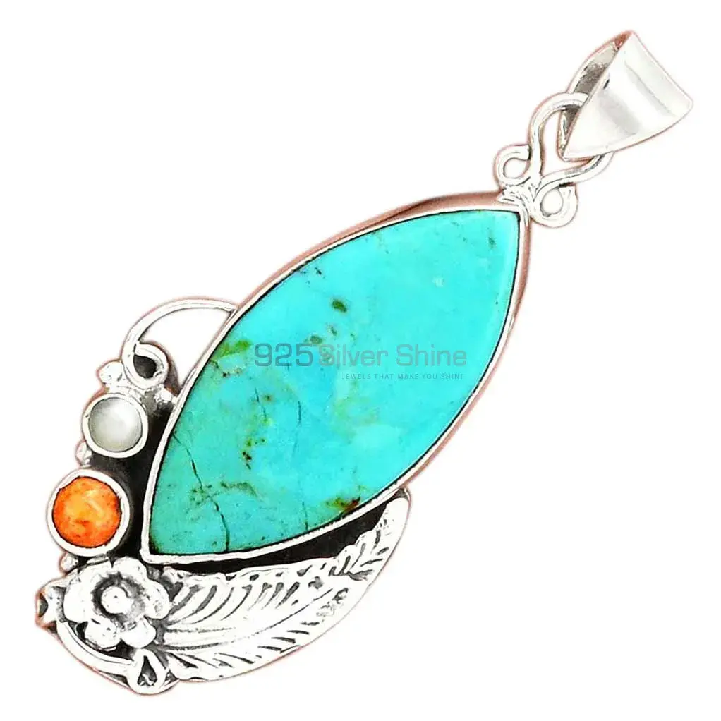 925 Sterling Silver Handmade Pendants In Multi Gemstone Jewelry 925SP49_3