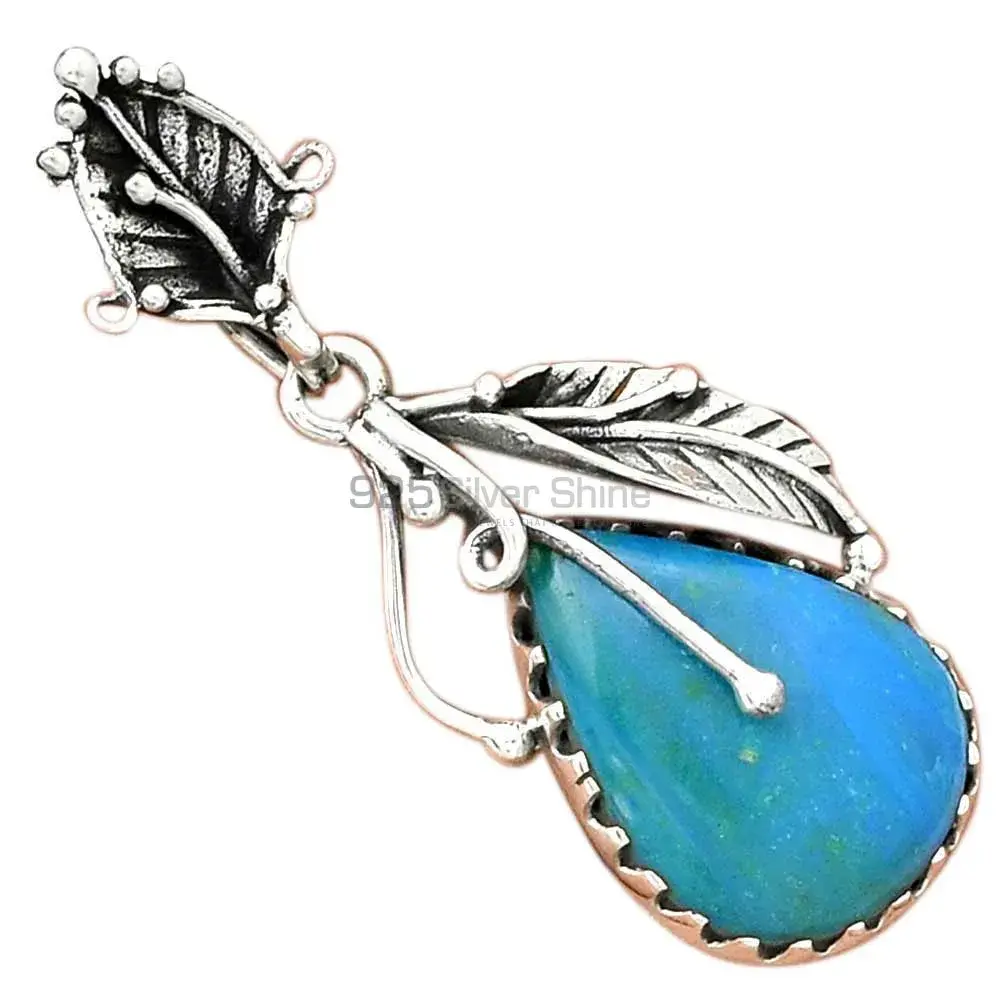 American Turquoise Gemstone Handmade Pendants In Solid Sterling Silver Jewelry 925SP082-4_0