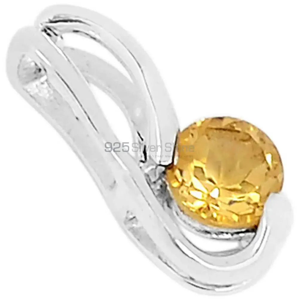 Citrine Gemstone Pendants In 925 Solid Silver Jewelry 925SSP332-3