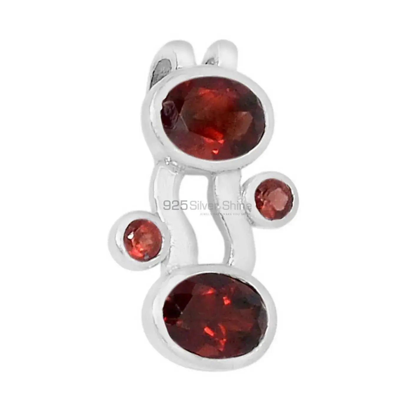 Garnet Gemstone Handmade Pendants In Solid Sterling Silver Jewelry 925SSP321-4_2