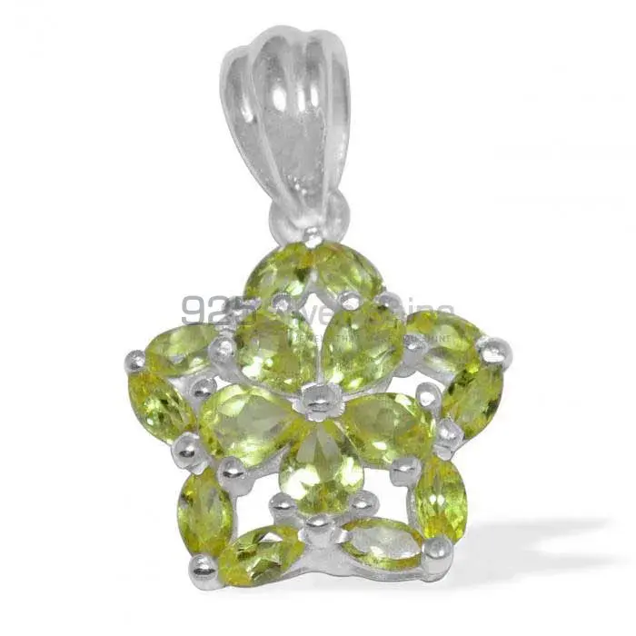 Peridot Gemstone Handmade Pendants In Solid Sterling Silver Jewelry 925SP1512_0