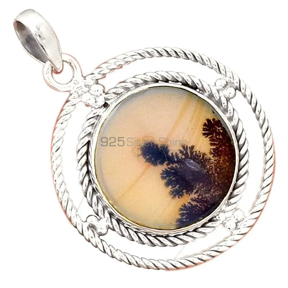 Russian Dendritic Opal Gemstone Pendants In 925 Solid Silver Jewelry 925SP099-2_0