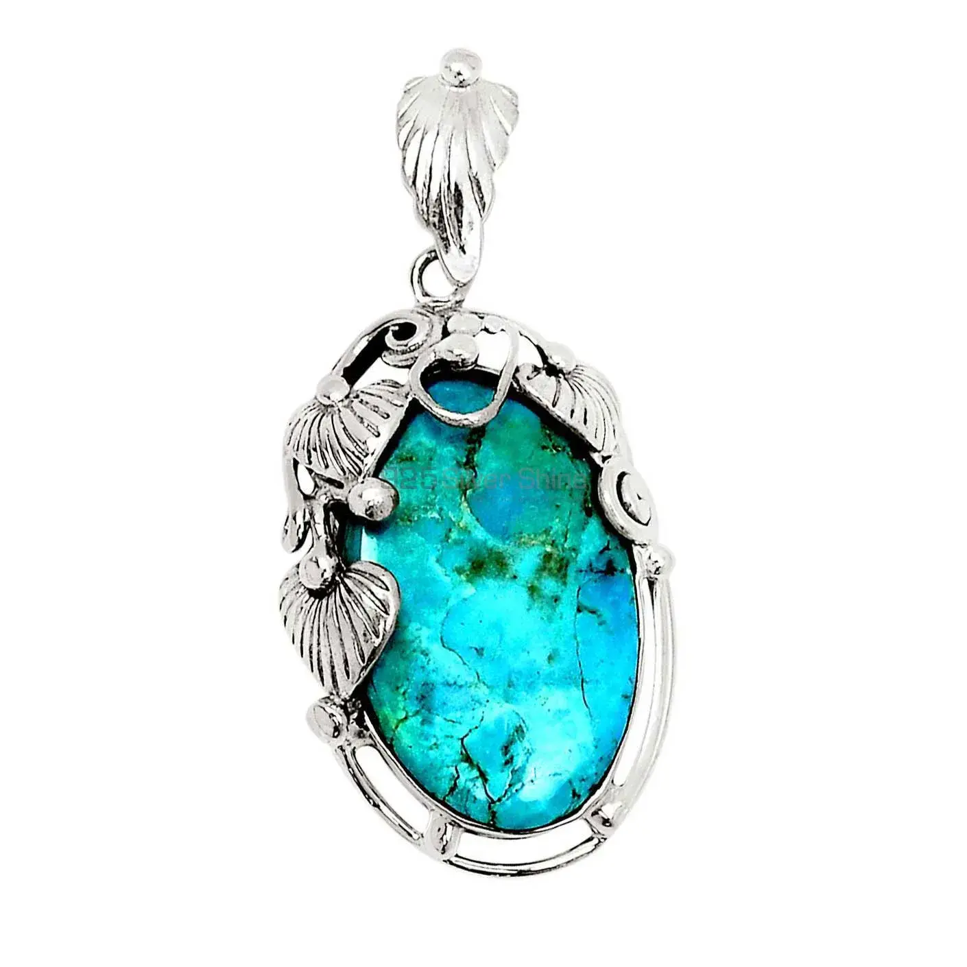 Turquoise Gemstone Handmade Pendants In 925 Sterling Silver Jewelry 925SP102-2_1