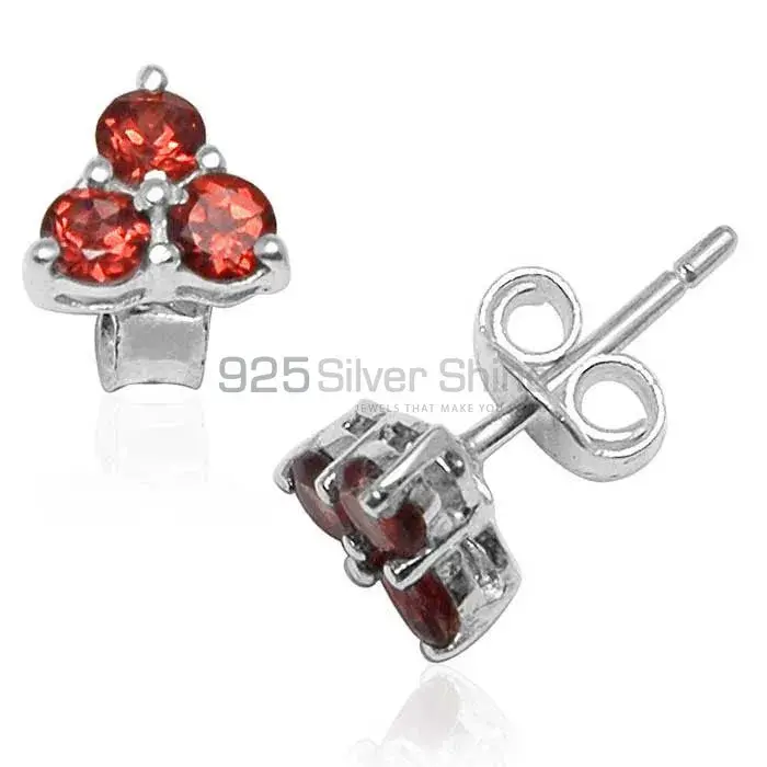 925 Sterling Silver Earrings In Garnet Gemstone Jewelry 925SE750_0