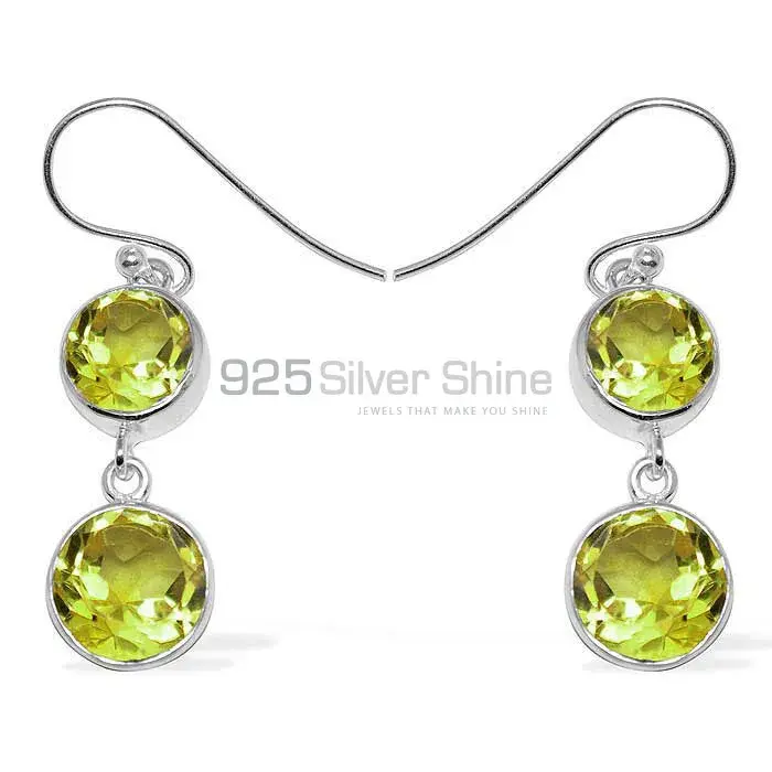 925 Sterling Silver Earrings In Lemon Quartz Gemstone Jewelry 925SE1155_0