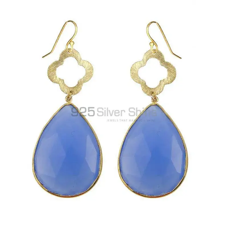 925 Sterling Silver Earrings In Chalcedony Gemstone Jewelry 925SE1900_0