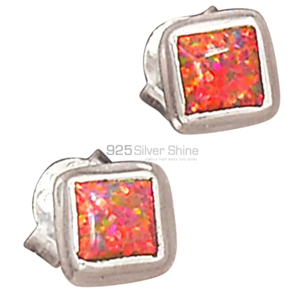 925 Sterling Silver Handmade Earrings In Opal Gemstone Jewelry 925SE2803_1