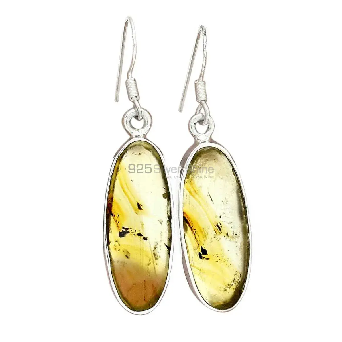 925 Sterling Silver Handmade Earrings In Montana Agate Gemstone Jewelry 925SE2312_5