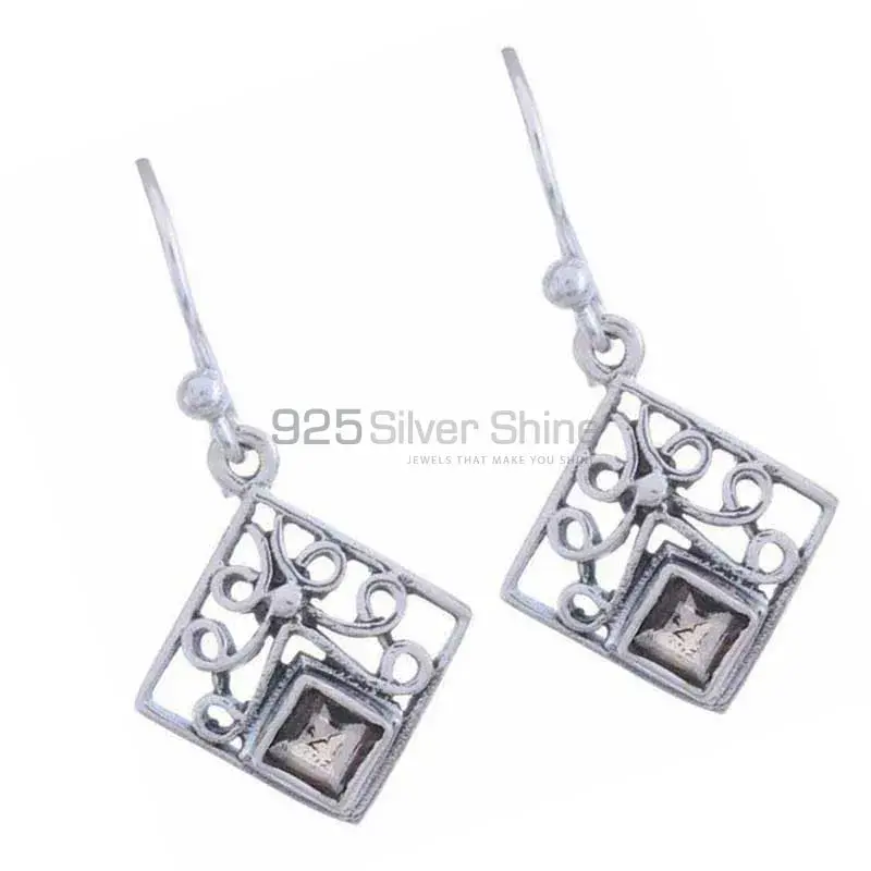 925 Sterling Silver Handmade Earrings In Amethyst Gemstone Jewelry 925SE1230_1