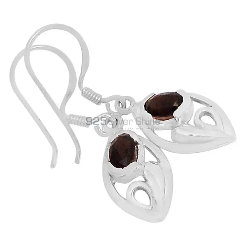 925 Sterling Silver Handmade Earrings In Garnet Gemstone Jewelry 925SE607_0