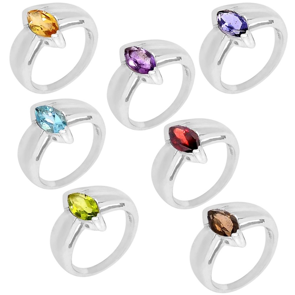 925 Sterling Silver Handmade Rings In Iolite Gemstone Jewelry 925SR906_2