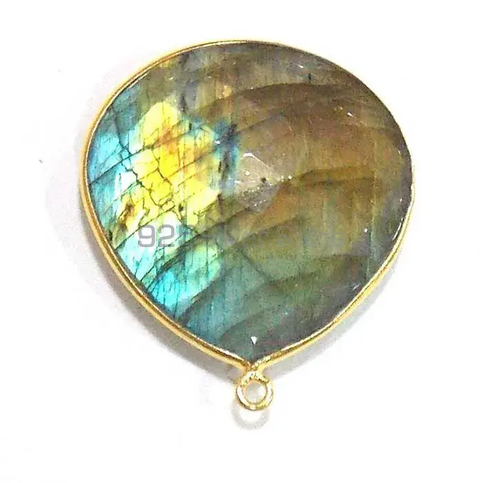 Labradorite Heart Gemstone Single Bail Bezel Sterling Silver Gemstone Connector 925GC280_4