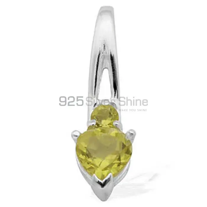 Lemon Quartz Gemstone Pendants In Fine Sterling Silver Jewelry 925SP1593_0