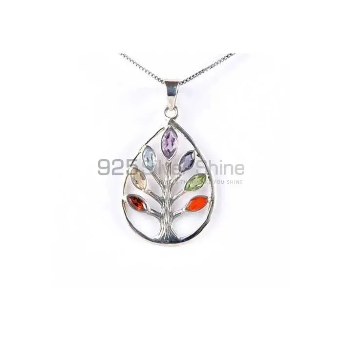 Life Of Tree Chakra With Sterling Silver Pendant SSCP153_1