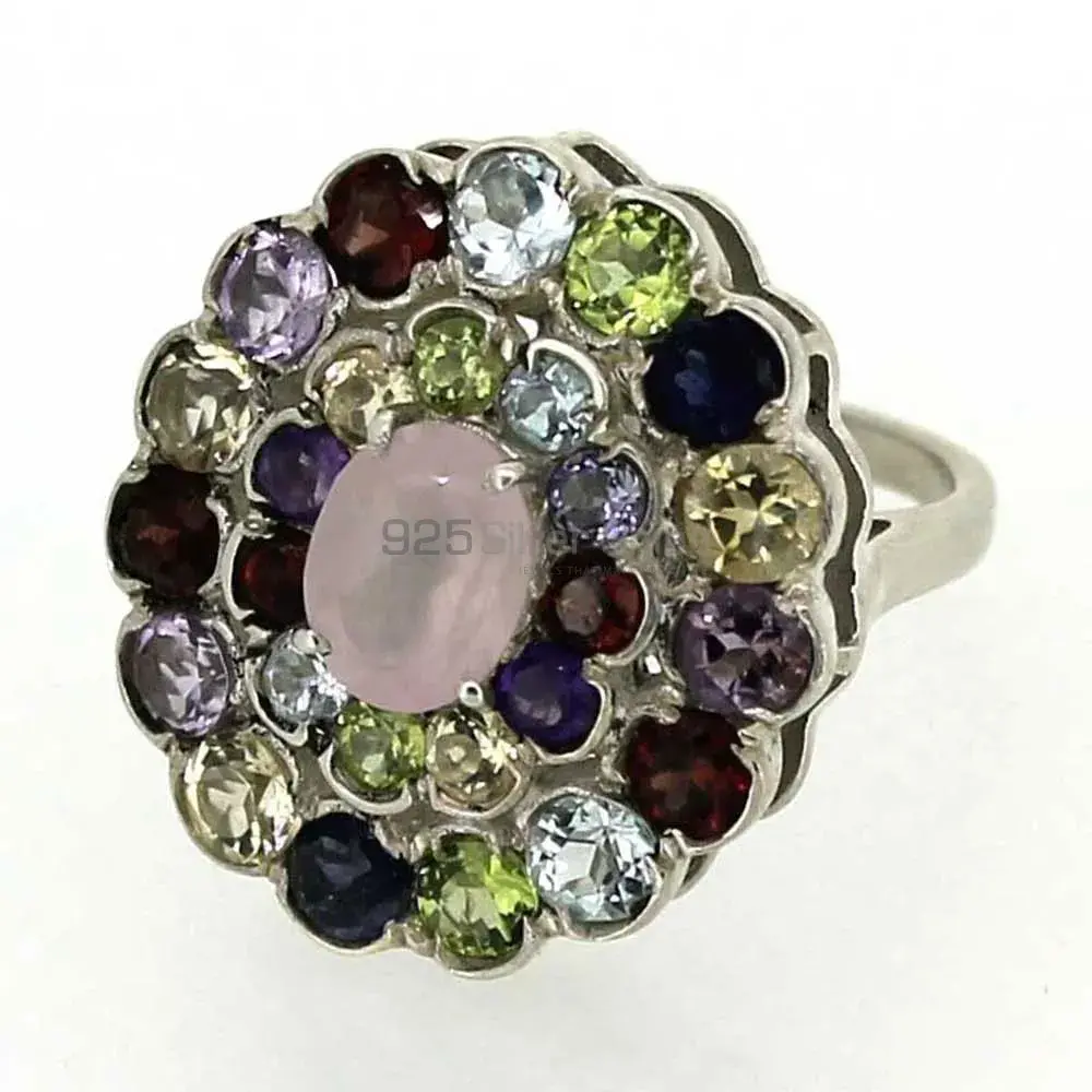 Multi Stone Gemstone Ring In Sterling Silver 925SR040_0