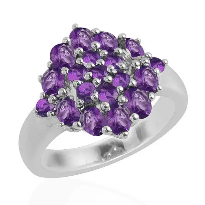 Natural Amethyst Gemstone Rings In 925 Sterling Silver Jewelry 925SR1712_0