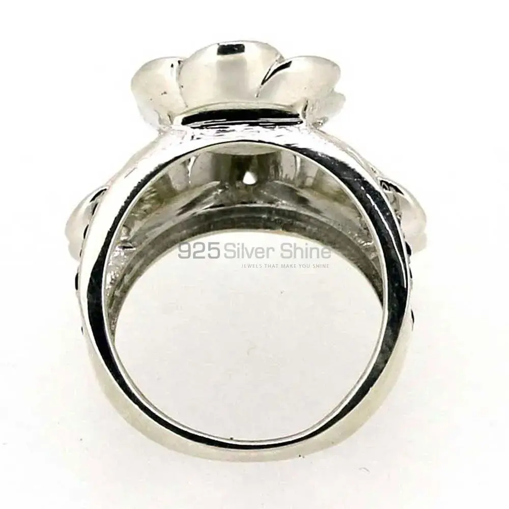 Natural Black Onyx Semi Precious Gemstone Ring In 925 Solid Silver 925SR032_4